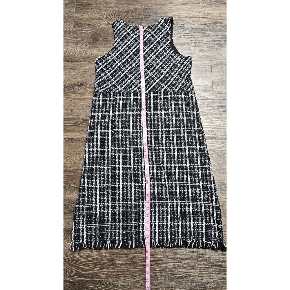 NY Collection Womens 2 Piece Tweed Dress Suit, In Black,White Medium - Picture 9 of 15